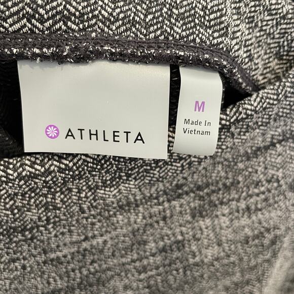 Athleta Herringbone Metro High Waisted Leggings Pockets Gray Black M - Picture 5 of 7